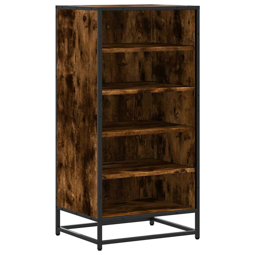 skostativ 48x38x97,5 cm konstrueret træ røget egetræsfarve