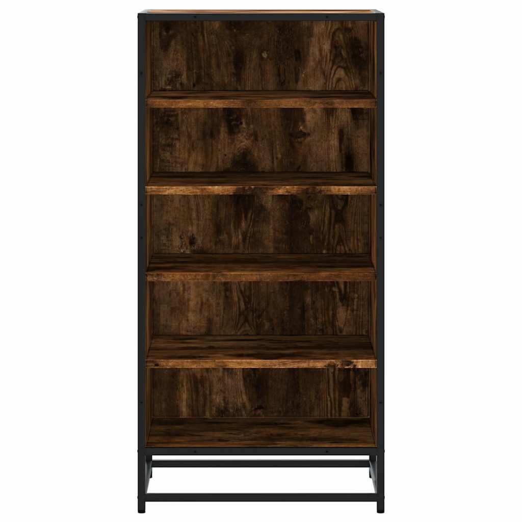 skostativ 48x38x97,5 cm konstrueret træ røget egetræsfarve