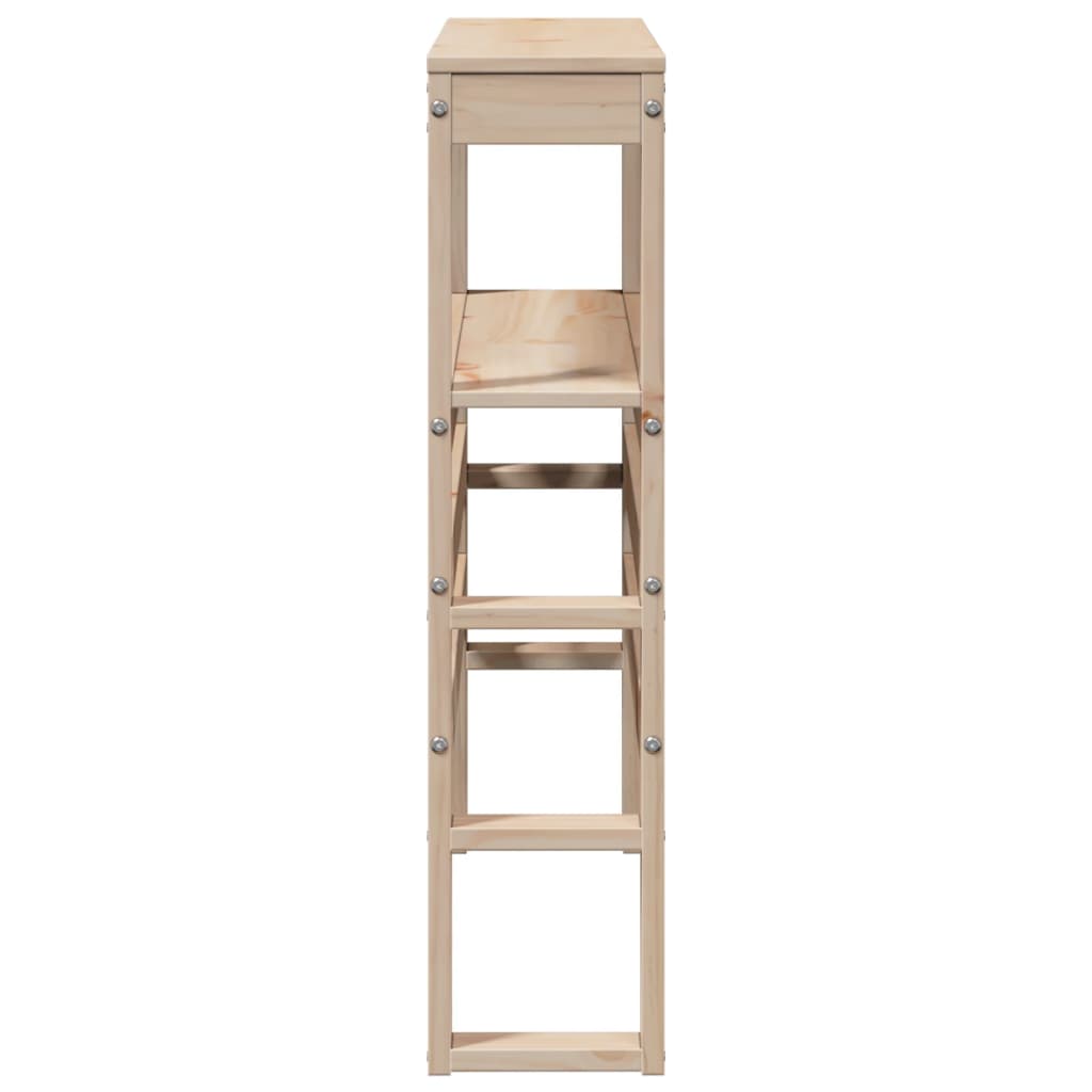 sengegavl med hylder 90 cm massivt fyrretræ