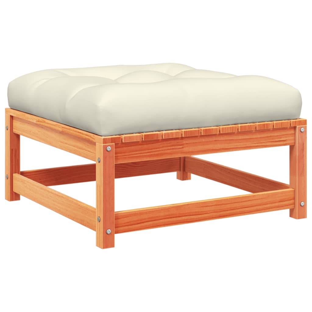 sofasæt til haven 7 dele med hynder massivt fyr gyldenbrun