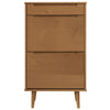 skoskab MOLDE 59,5x35x103 cm massivt fyrretræ brun