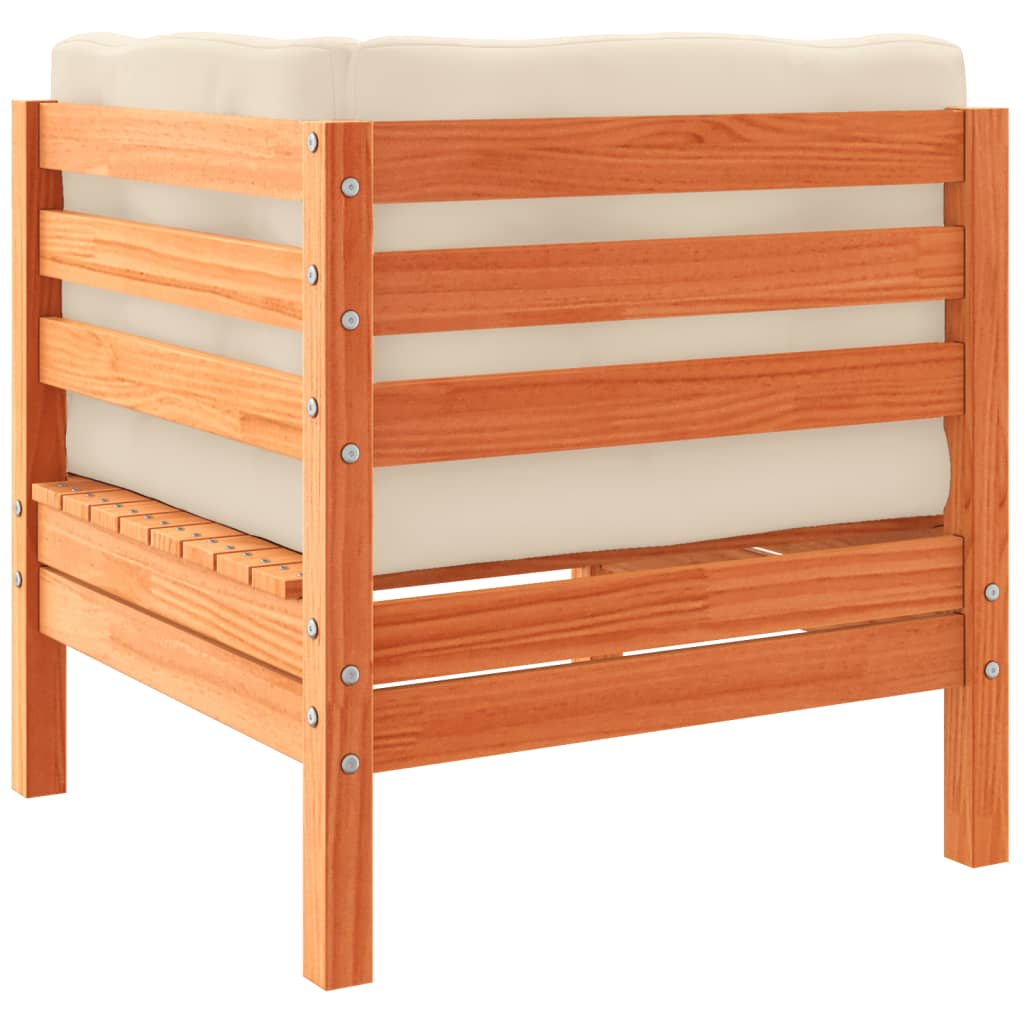 sofasæt til haven 8 dele med hynder massivt fyr gyldenbrun