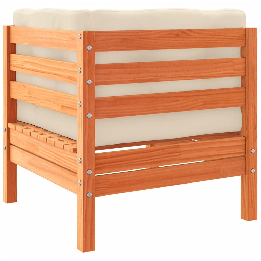 sofasæt til haven 8 dele med hynder massivt fyr gyldenbrun