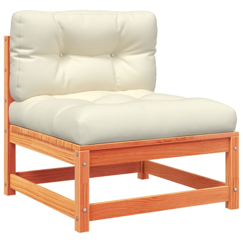 sofasæt til haven 8 dele med hynder massivt fyr gyldenbrun