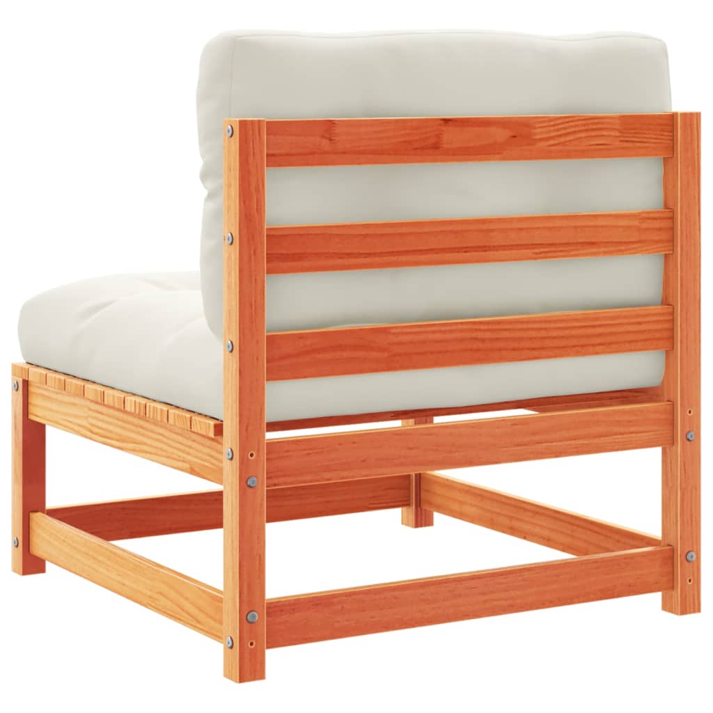 sofasæt til haven 7 dele med hynder massivt fyr gyldenbrun