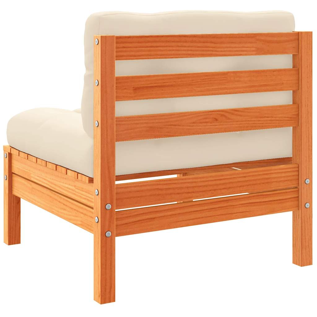 sofasæt til haven 8 dele med hynder massivt fyr gyldenbrun