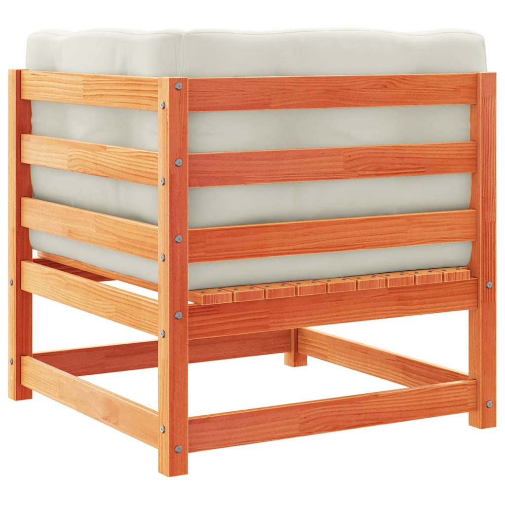 sofasæt til haven 8 dele med hynder massivt fyr gyldenbrun