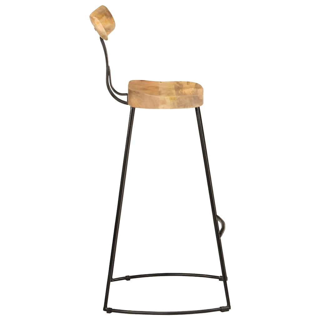 barstole 2 stk. 49x43x103 cm massivt mangotræ