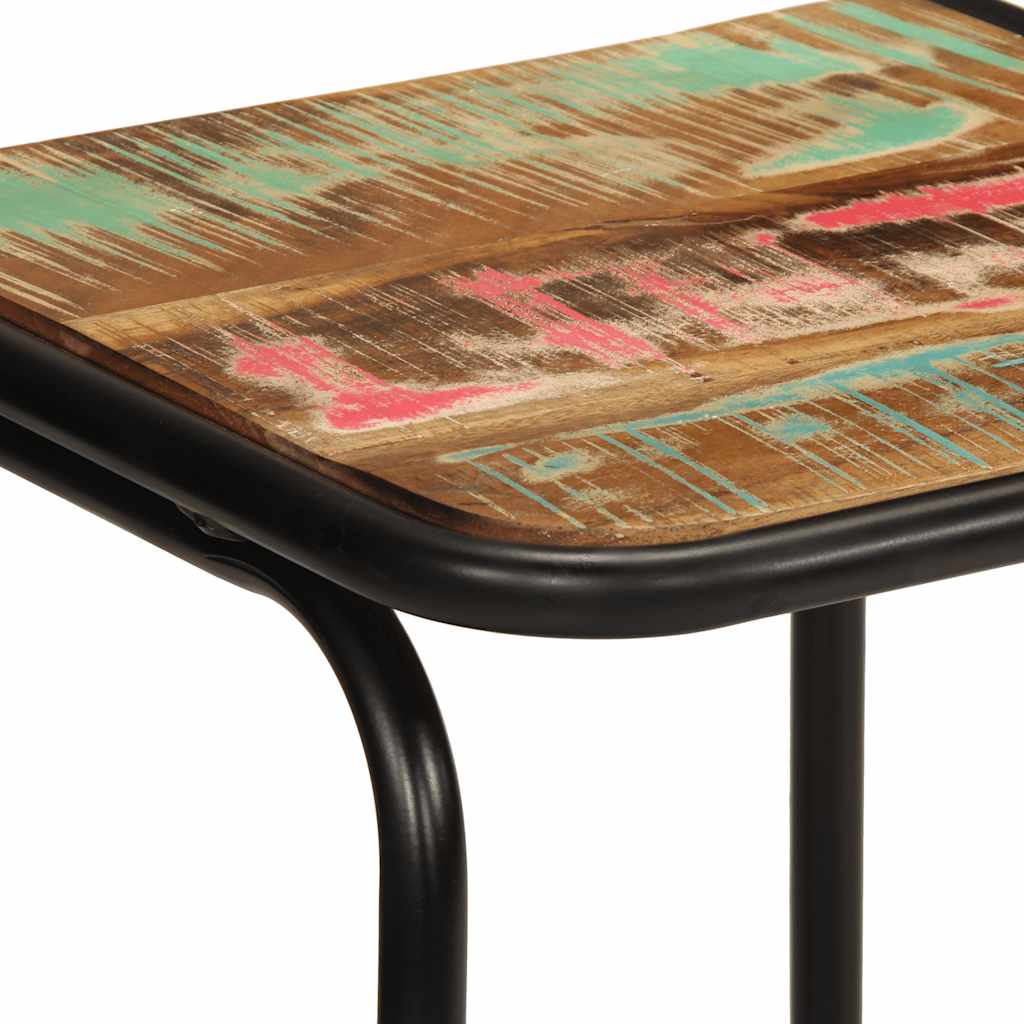 barstole 2 stk. 46x35,5x70 cm massivt genbrugstræ