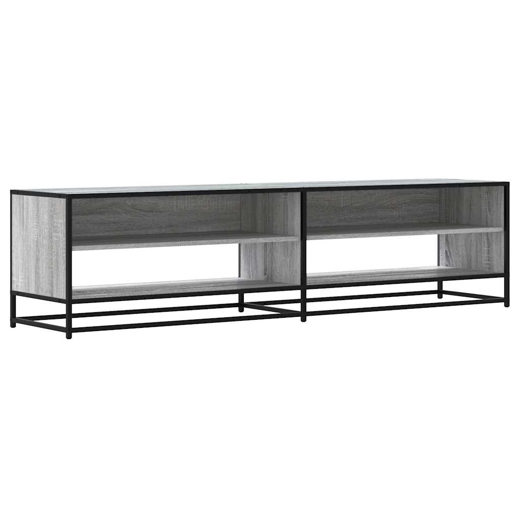 tv-skab 180,5x40x46 cm konstrueret træ grå sonoma-eg