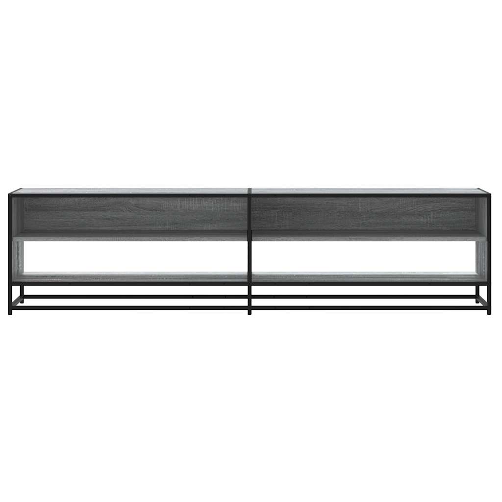 tv-skab 180,5x40x46 cm konstrueret træ grå sonoma-eg