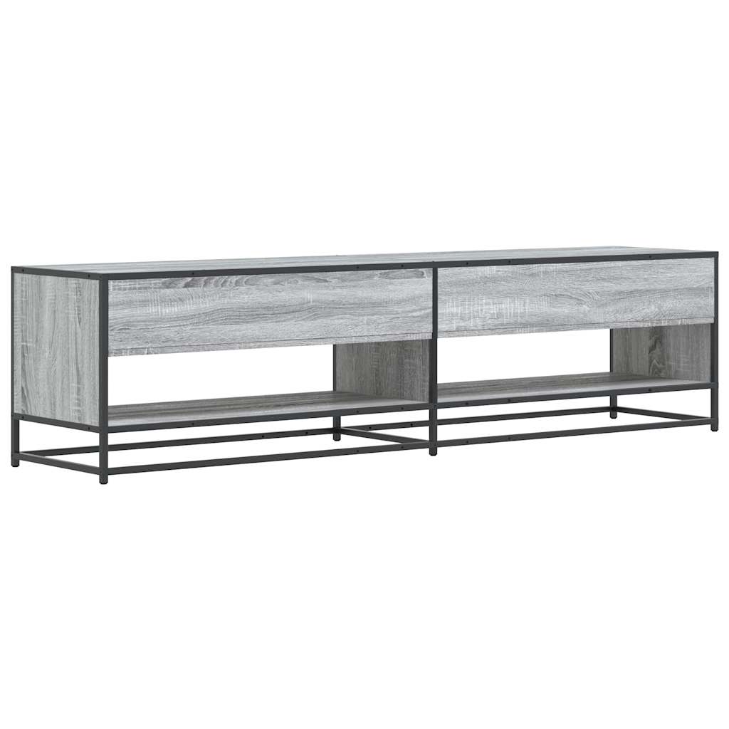 tv-skab 180,5x40x46 cm konstrueret træ grå sonoma-eg