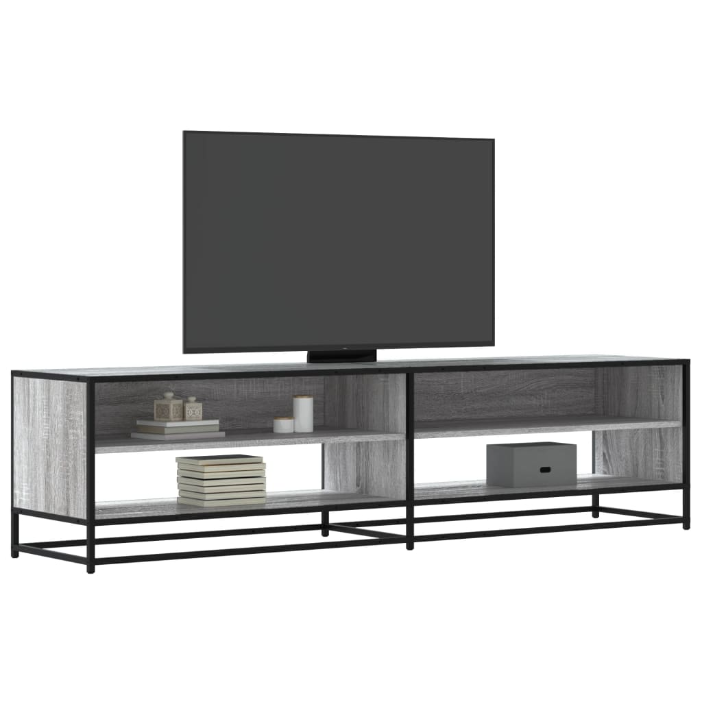 tv-skab 180,5x40x46 cm konstrueret træ grå sonoma-eg