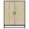 skoskab 75x38x97,5 cm konstrueret træ og metal sonoma-eg