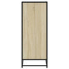 skoskab 75x38x97,5 cm konstrueret træ og metal sonoma-eg