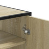 skoskab 75x38x97,5 cm konstrueret træ og metal sonoma-eg