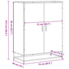 skoskab 75x38x97,5 cm konstrueret træ og metal sonoma-eg