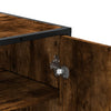 skoskab 75x38x97,5 cm konstrueret træ og metal røget egetræ