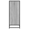 skoskab 75x38x97,5 cm konstrueret træ og metal grå sonoma-eg