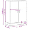 skoskab 75x38x97,5 cm konstrueret træ og metal grå sonoma-eg