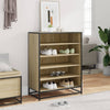 skoskab 75x38x97,5 cm konstrueret træ og metal sonoma-eg
