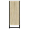 skoskab 75x38x97,5 cm konstrueret træ og metal sonoma-eg