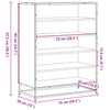 skoskab 75x38x97,5 cm konstrueret træ og metal sonoma-eg