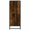 skoskab 75x38x97,5 cm konstrueret træ og metal røget egetræ