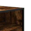 skoskab 75x38x97,5 cm konstrueret træ og metal røget egetræ