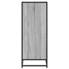 skoskab 75x38x97,5 cm konstrueret træ og metal grå sonoma-eg