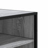 skoskab 75x38x97,5 cm konstrueret træ og metal grå sonoma-eg