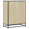 skoskab 75x38x97,5 cm konstrueret træ og metal sonoma-eg