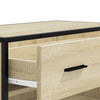 skoskab 75x38x97,5 cm konstrueret træ og metal sonoma-eg