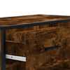 skoskab 75x38x97,5 cm konstrueret træ og metal røget egetræ