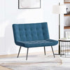 bænk 110x74x84 cm velour blå