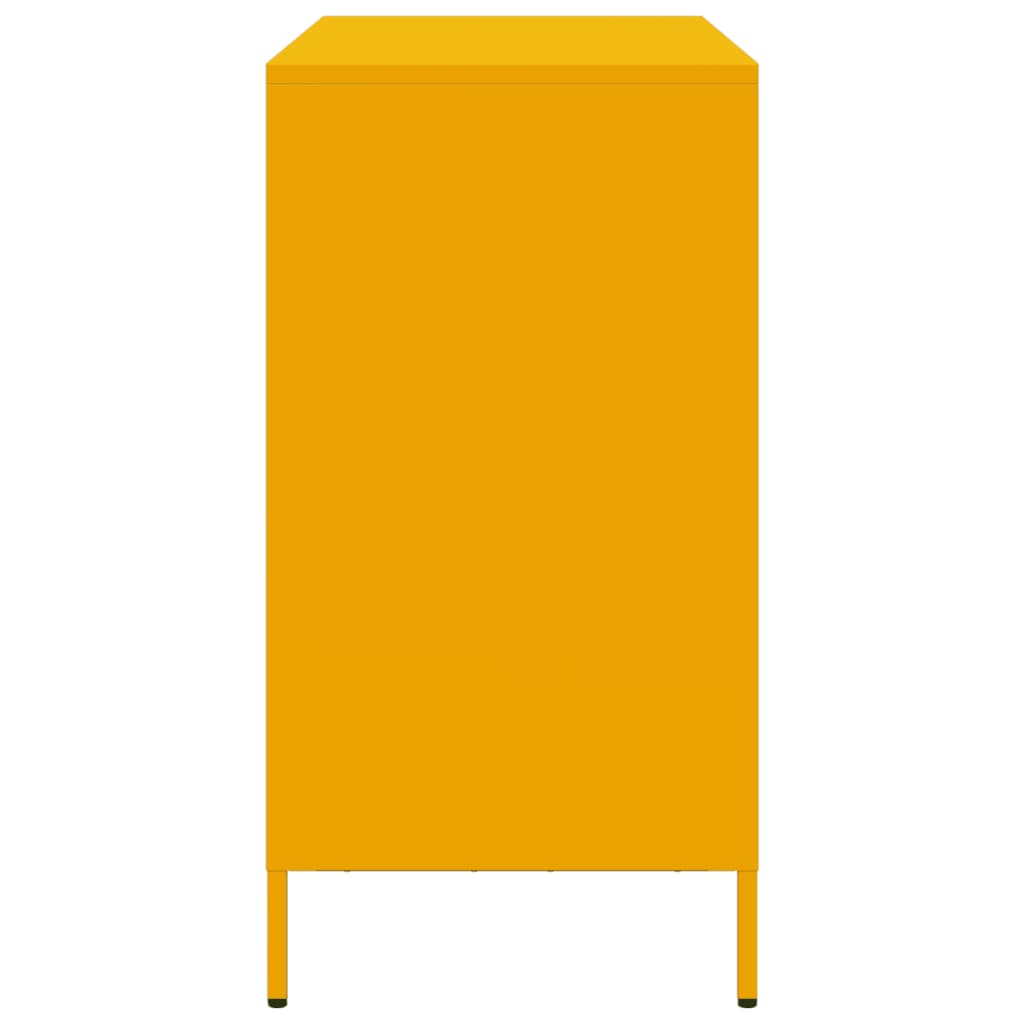 skænk 101,5x39x73,5 cm koldvalset stål sennepsgul