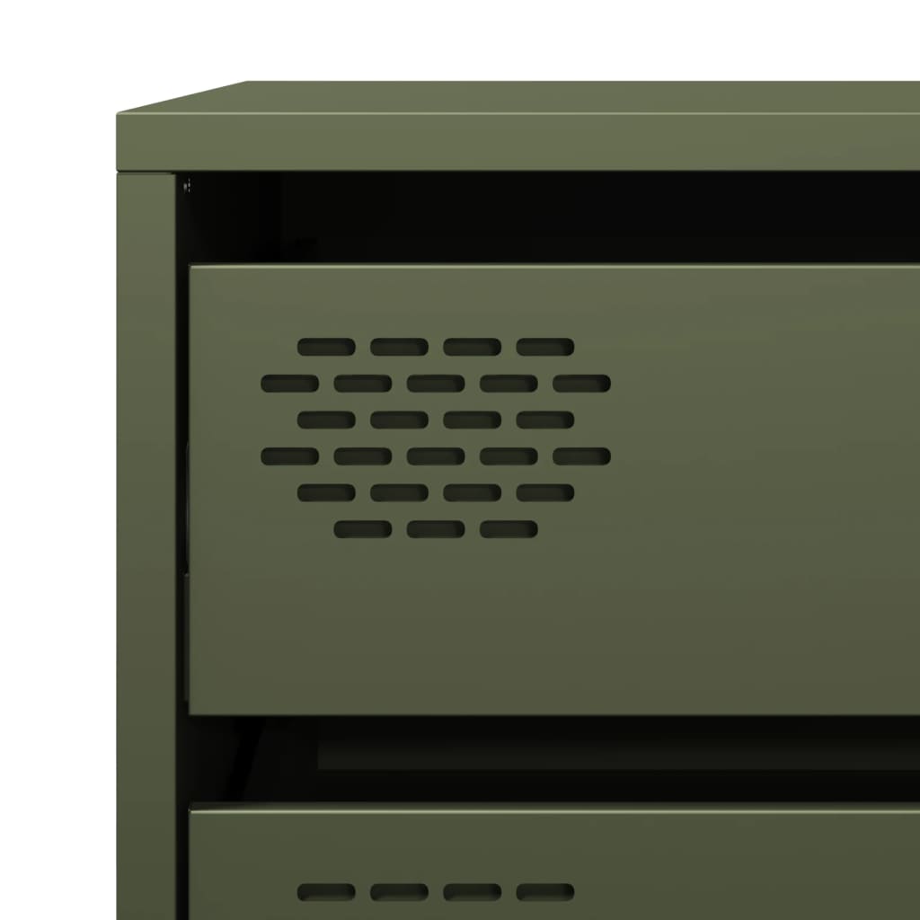 skab 68x39x58,5 cm koldvalset stål olivengrøn