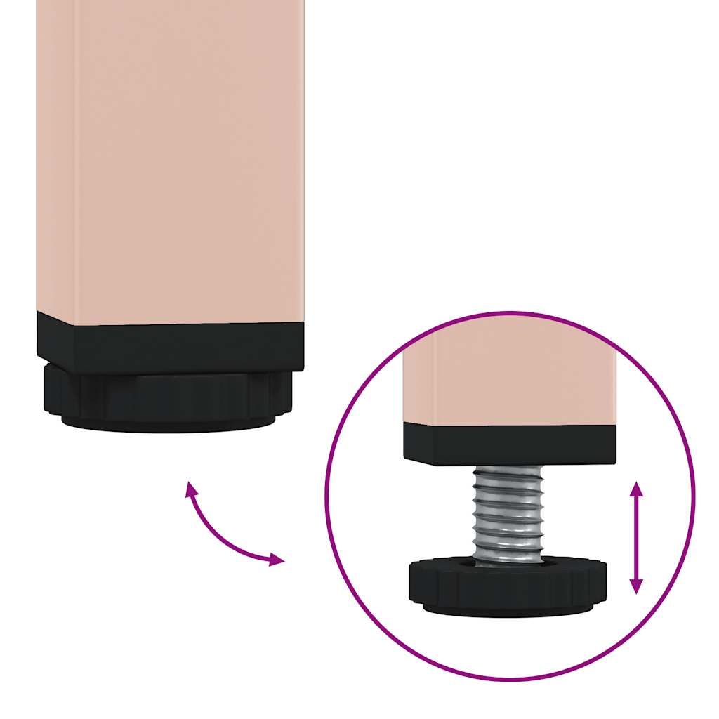 skab 35x39x103,5 cm stål lyserød