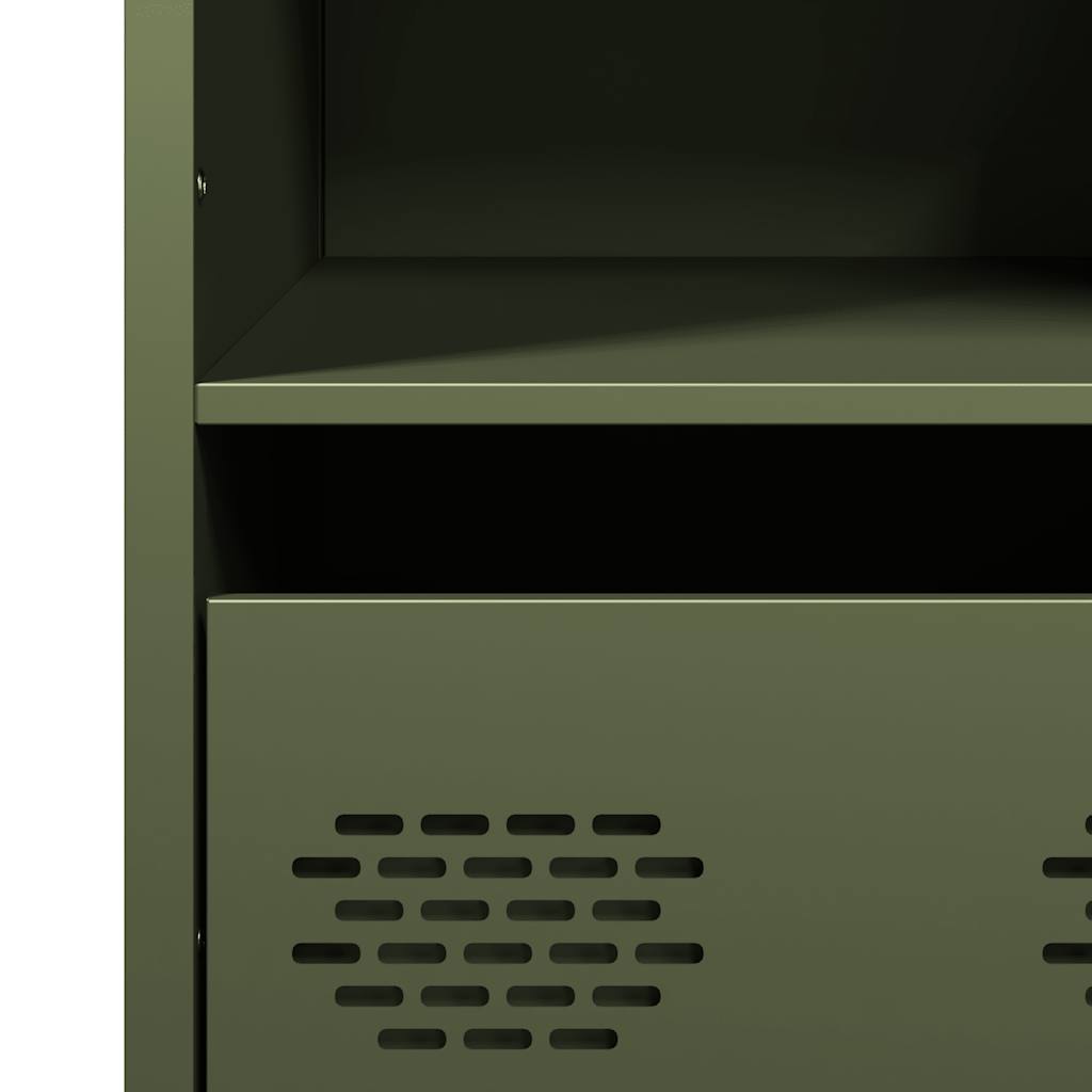 skab 35x39x103,5 cm stål olivengrøn