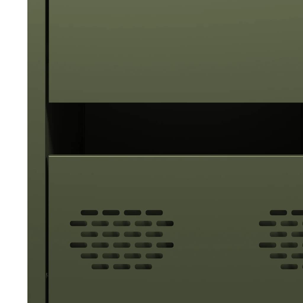 skab 35x39x73,5 cm koldvalset stål olivengrøn