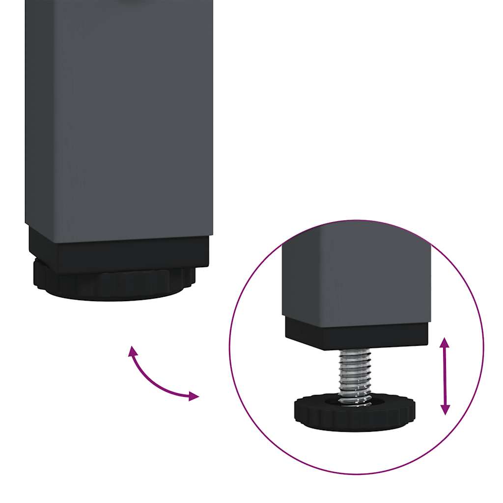 skab 35x39x103,5 cm stål antracitgrå