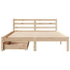 sengeramme uden madras 120x190 cm massivt fyrretræ