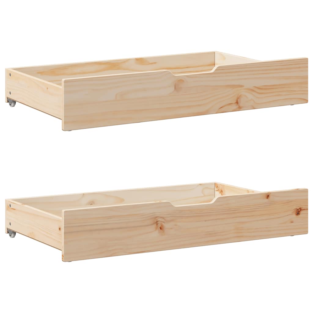sengeramme med skuffer 90x200 cm massivt fyrretræ