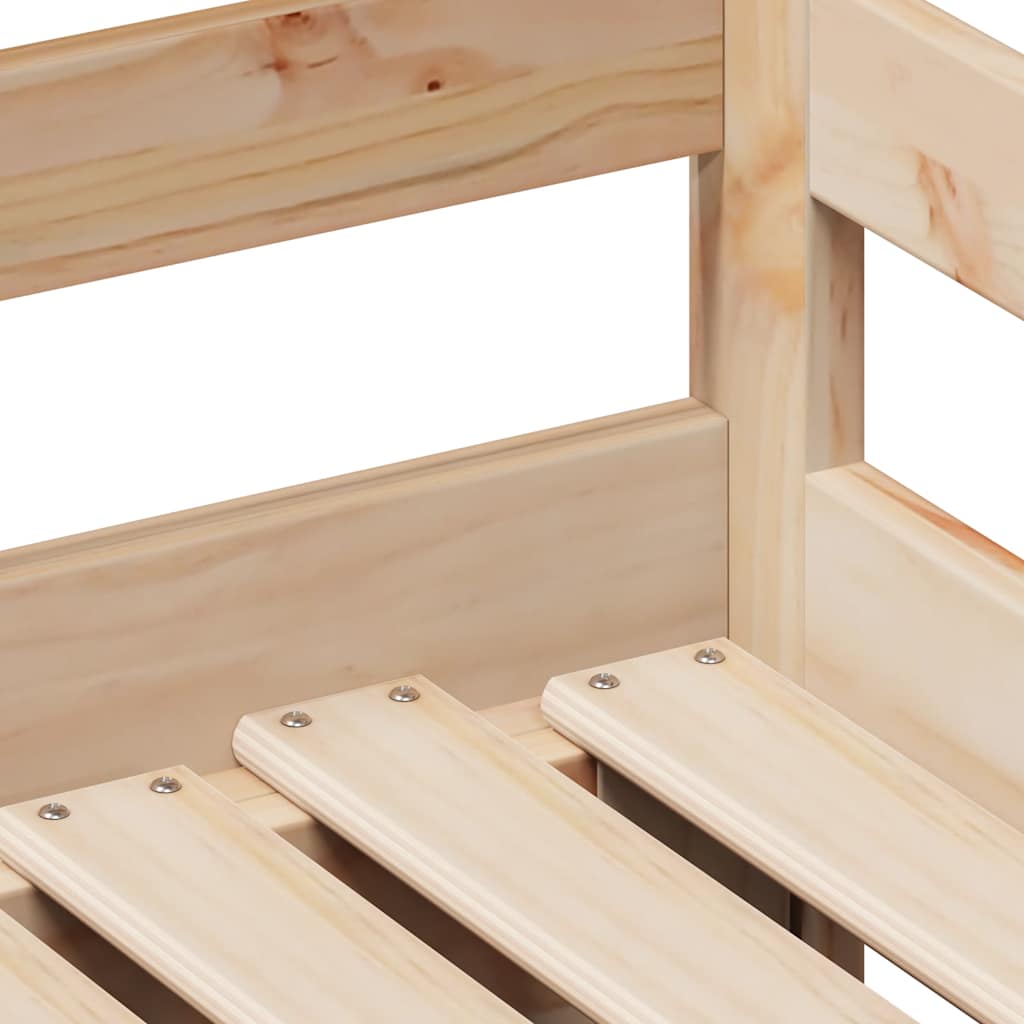 daybed med udtræk og skuffer uden madras 90x200 cm