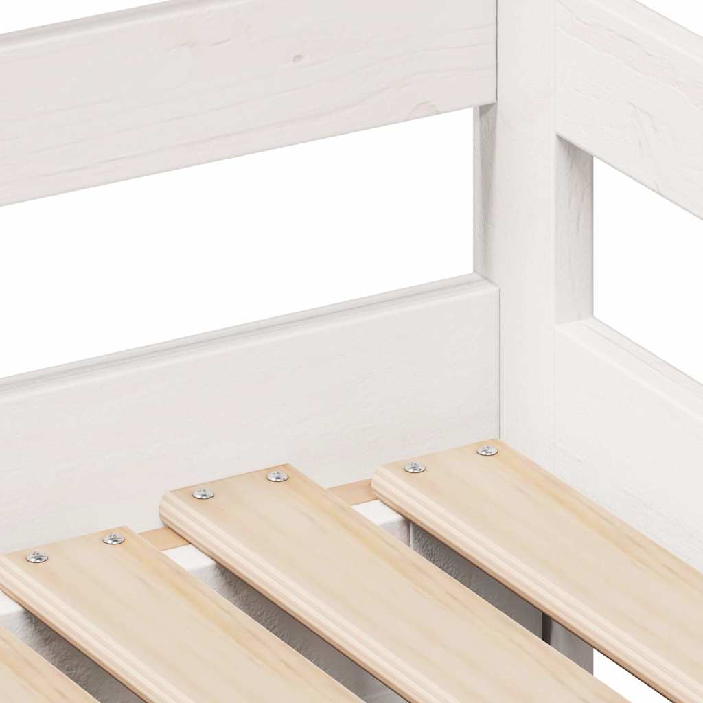 daybed med udtræk og skuffer uden madras 90x190 cm hvid