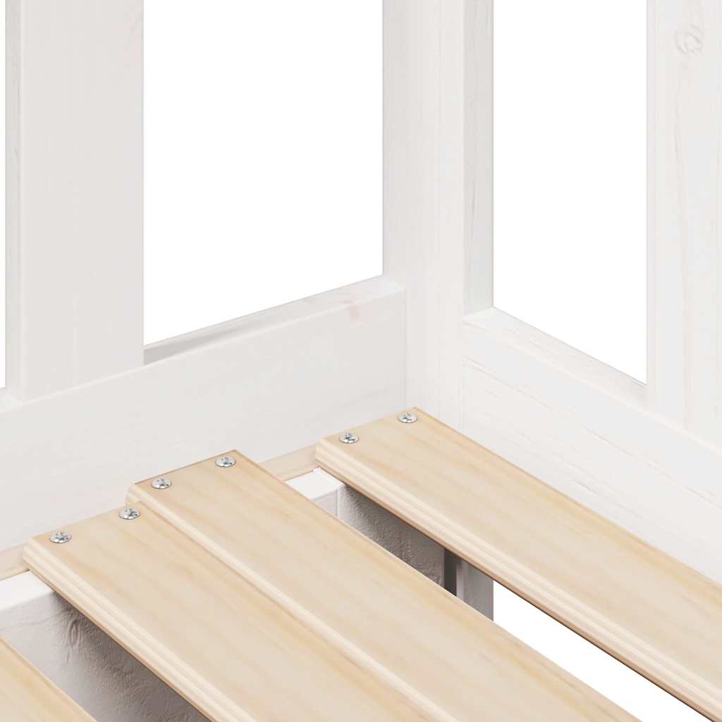 daybed med udtræk og skuffer uden madras 90x200 cm hvid