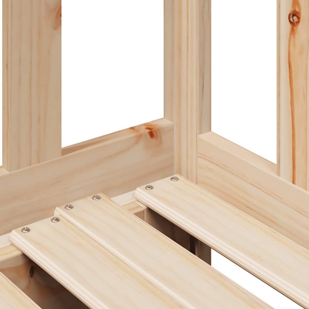 daybed med udtræk og skuffer uden madras 90x200 cm