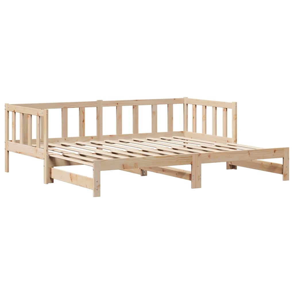 daybed med udtræk og skuffer uden madras 90x190 cm