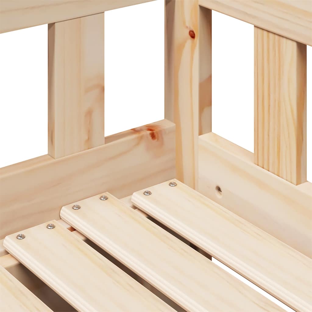 daybed med udtræk og skuffer uden madras 90x200 cm