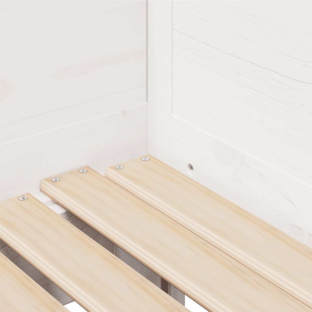 daybed med udtræk og skuffer uden madras 80x200 cm hvid